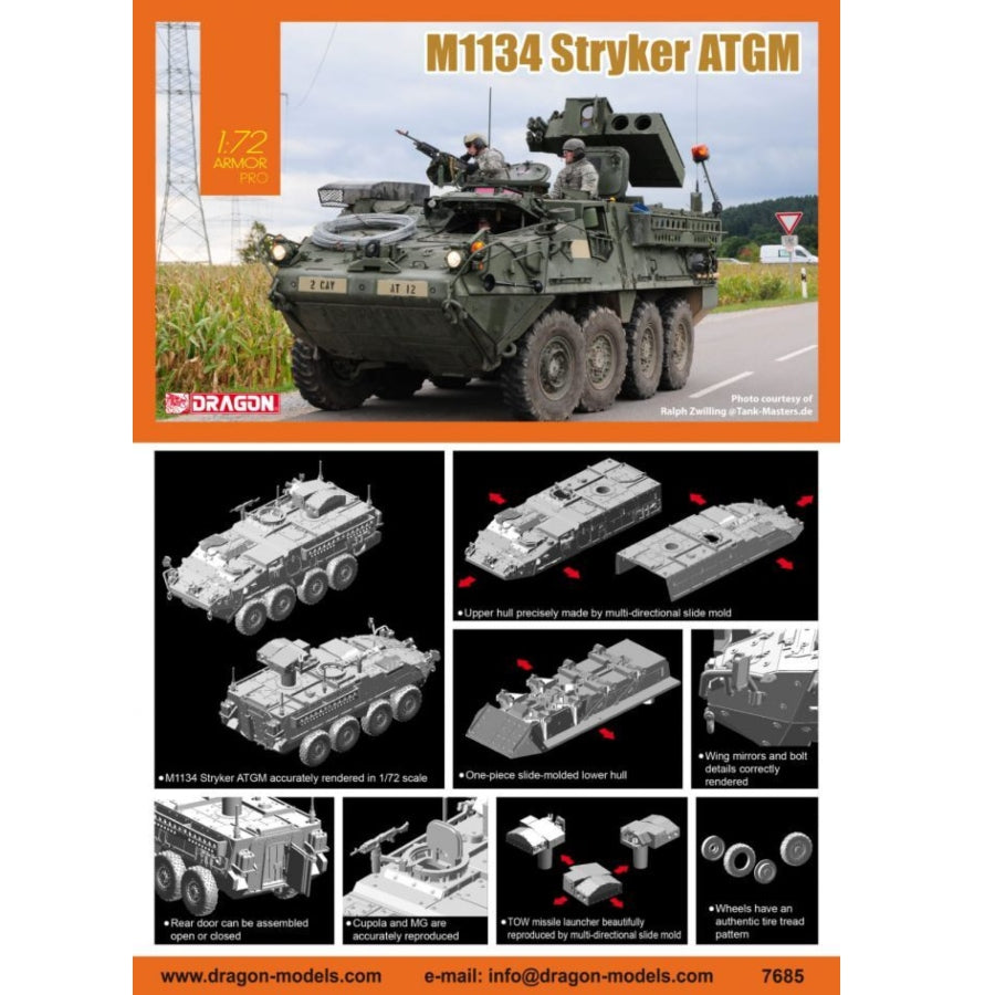 Dragon 7685 M1134 Stryker ATGM 1/72 – Aussie Hobbies