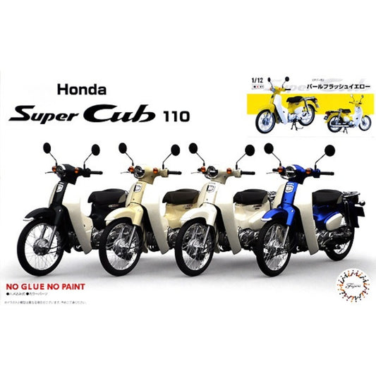 Fujimi 1/12 Honda Super Cub110 (Pearl Flash Yellow) (B-NX-No1 EX-5) Plastic Model Kit [14187]