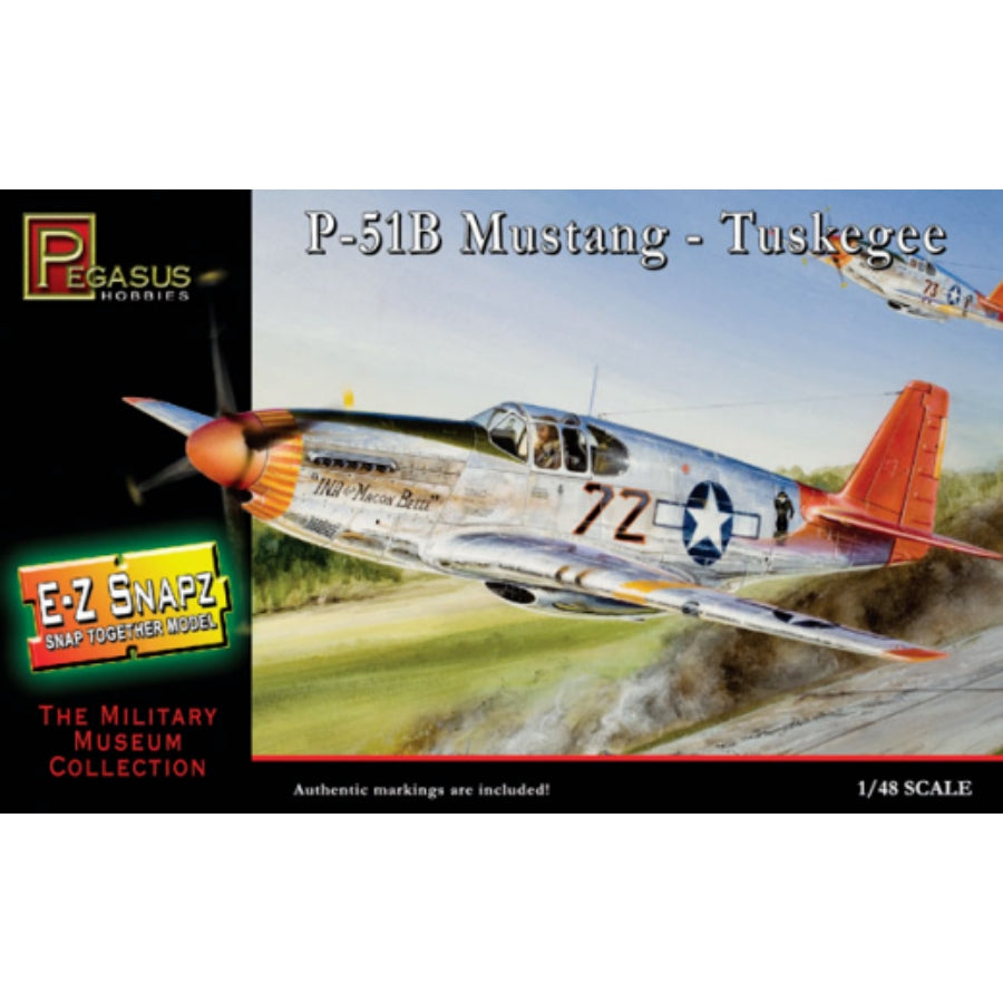 Pegasus 1/48 P-51B Mustang Tuskegee, snap kit