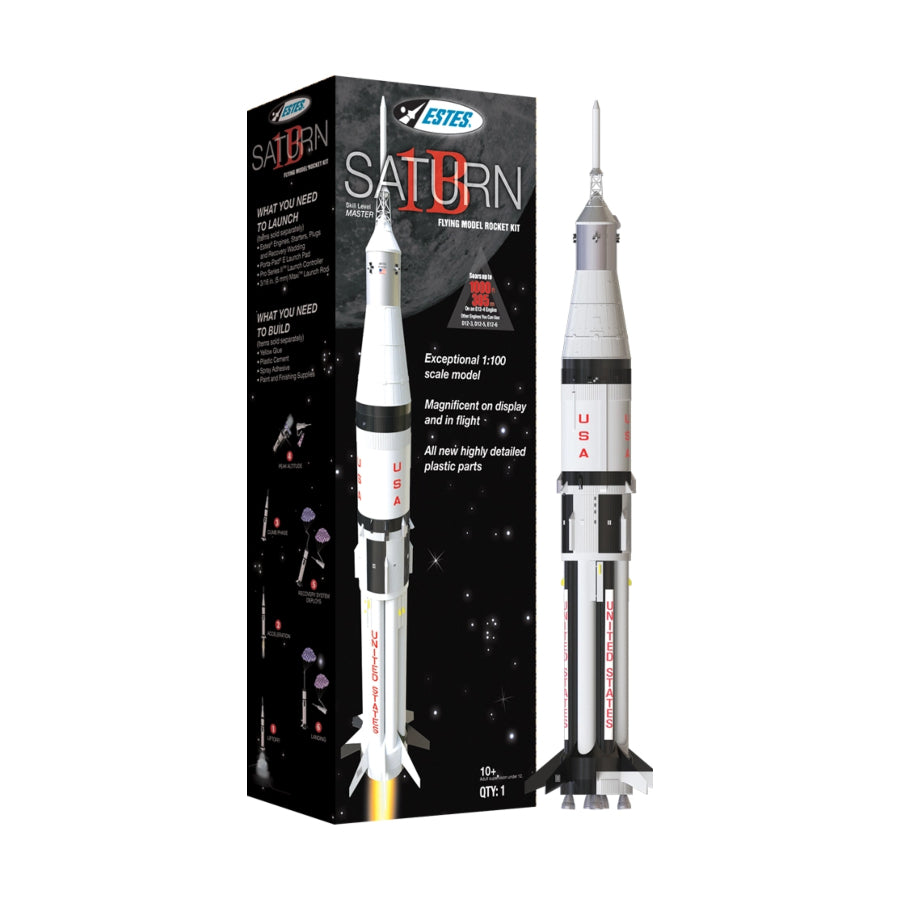 ESTES 1/100 SATURN 1B (2) MASTER MODEL ROCKET KIT (24MM ENGINE ...