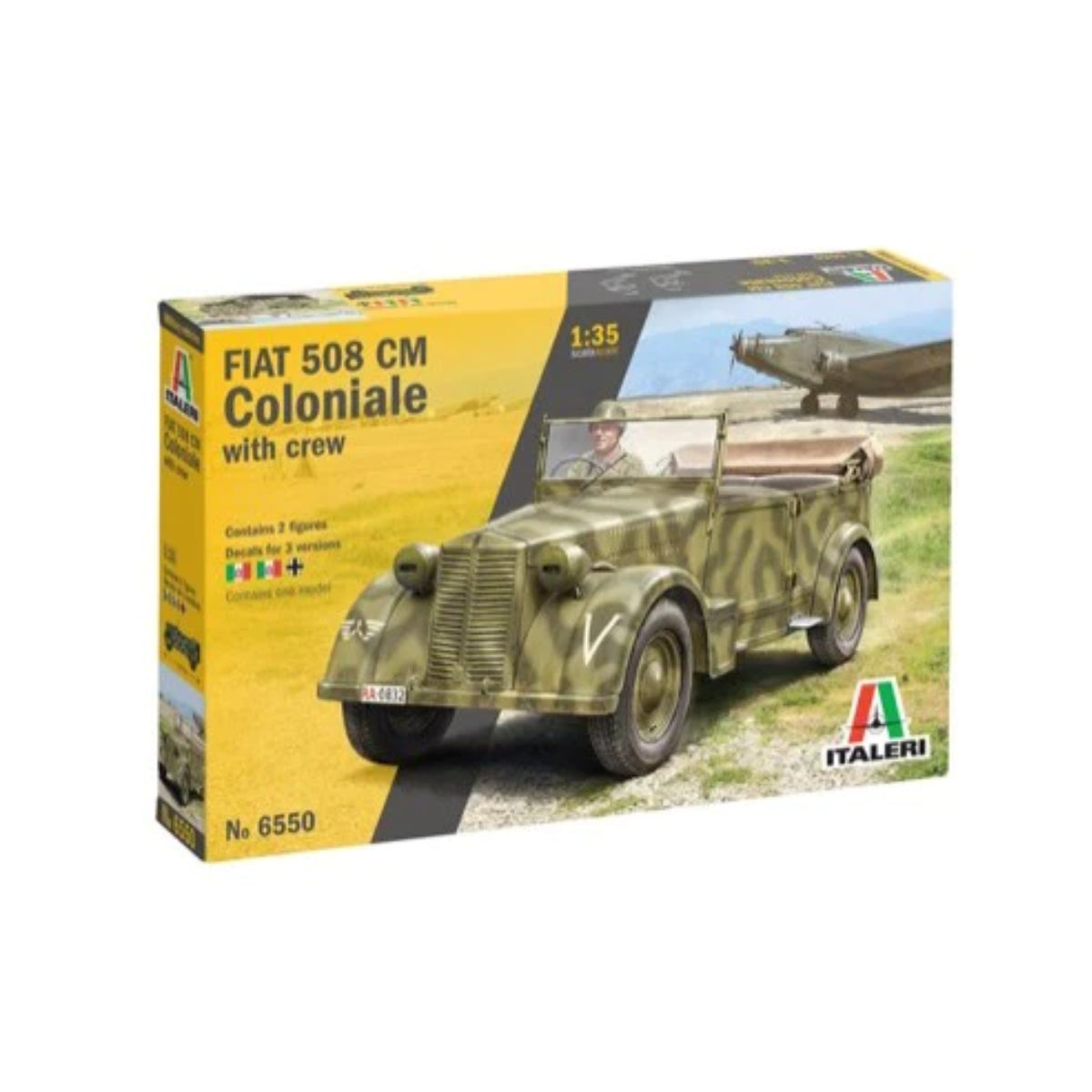 Italeri 6550S 1/35 Fiat 508cm Coloniale with Crew