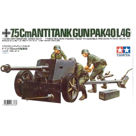 Tamiya German 75mm Anti-Tank Gun 1:35 Plastic Model Kit