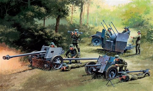 Italeri - German Guns PAK35 - PAK40 - FLAK38 1:72 - Aussie Hobbies 