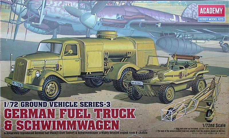 ACADEMY 1/72 GERMAN FUELTANK AND SHIWIMM PLASTIC MODEL KIT - Aussie Hobbies 