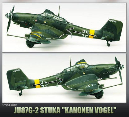 ACADEMY 1/72 JU87G-2 STUKA KANONEN VOGEL PLASTIC MODEL KIT - Aussie Hobbies 