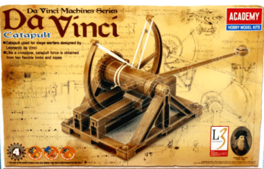 ACADEMY 18137 DAVINCI CATAPULT MACHINE PLASTIC MODEL KIT - Aussie Hobbies 