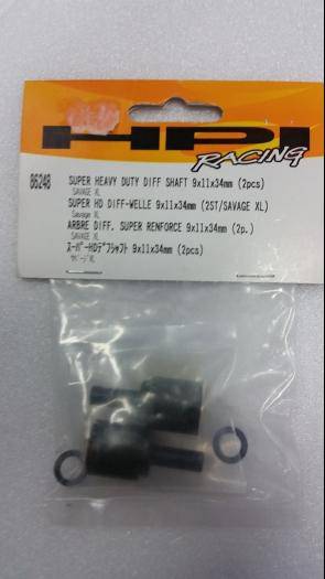 86248 SUPER HEAVY DUTY DIFF SHAFT 9X11X34MM - Aussie Hobbies 