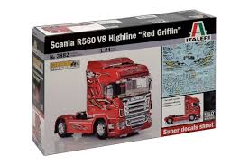 Italeri 1:24 Scania R560 V8 Highline "Red Griffin" Italeri 3882 Model Kit - Aussie Hobbies 