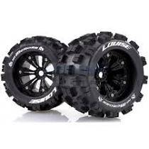 LOUISE MT-CROSS 1/8 TRUCK TYRE WITH BLACK RIM - Aussie Hobbies 