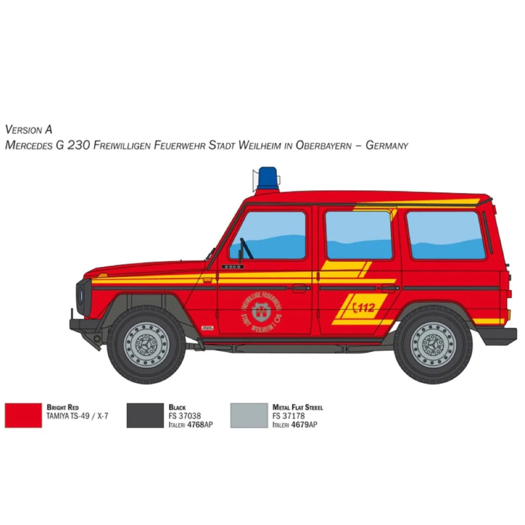 Italeri 3663S 1/24 Mercedes G230 Feuerwehr