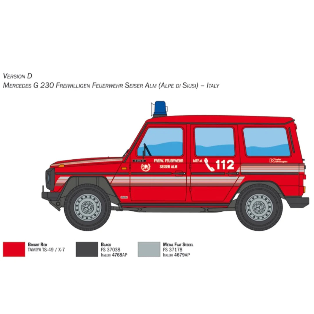 Italeri 3663S 1/24 Mercedes G230 Feuerwehr