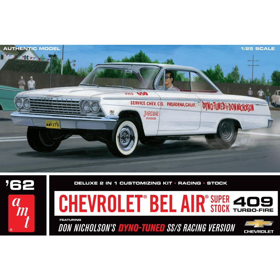 AMT 1962 Chevy Bel Air Super Stock Don Nicholson Plastic Model Kit