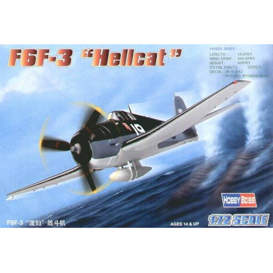 HobbyBoss F6F-3 Hellcat 1:72 Plastic Model Kit