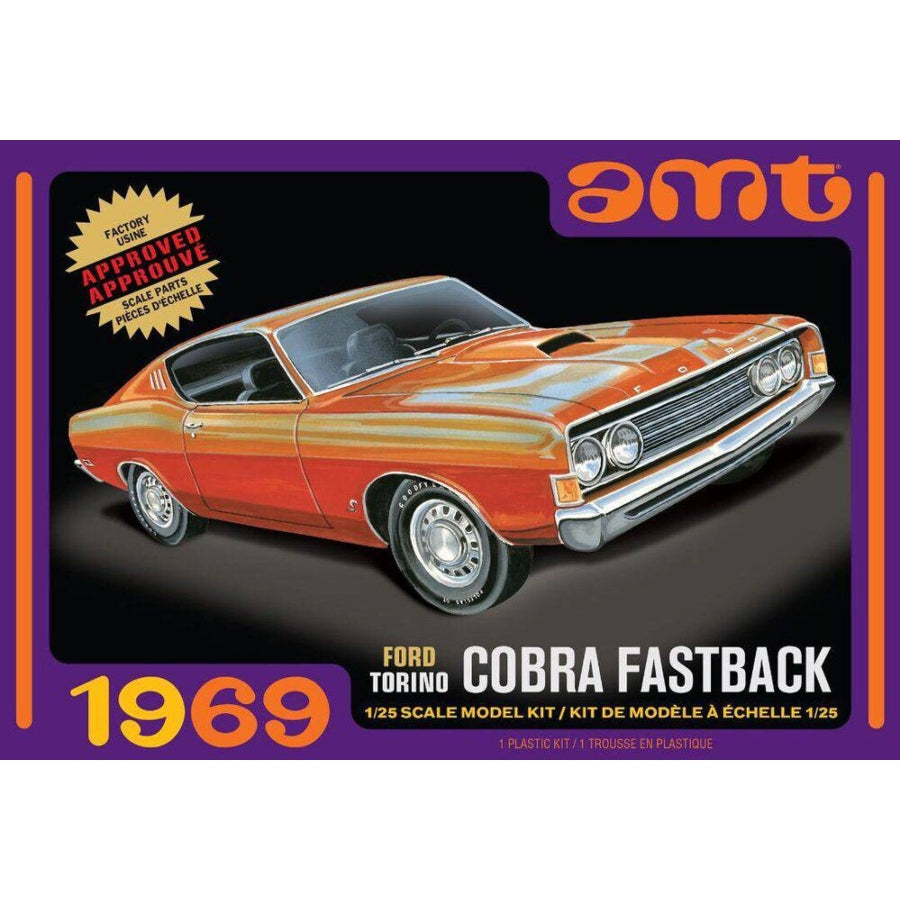 AMT 1969 Ford Torino Cobra Fastback 2T 1:25 Plastic Model Kit