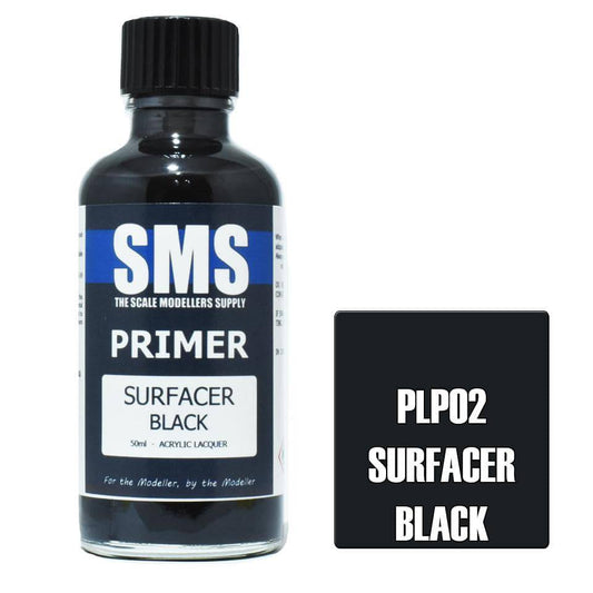 Primer SURFACER BLACK 50ml - Aussie Hobbies 