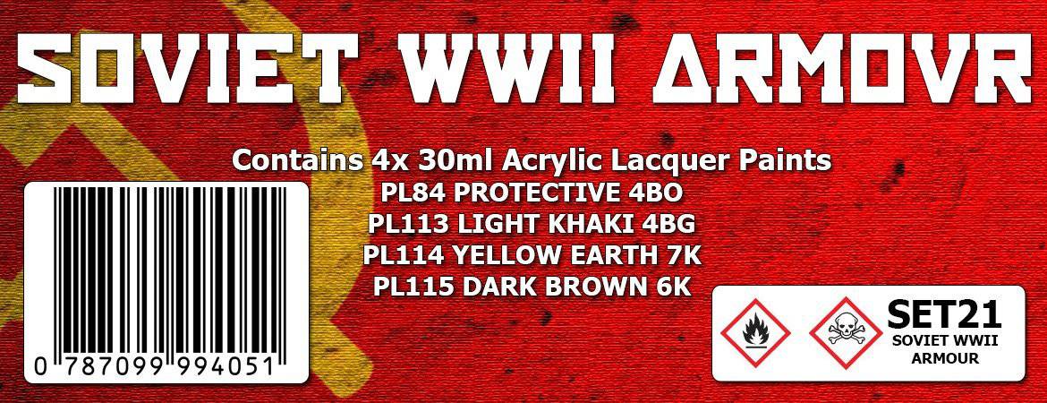 SOVIET WWII ARMOUR Colour Set - Aussie Hobbies 