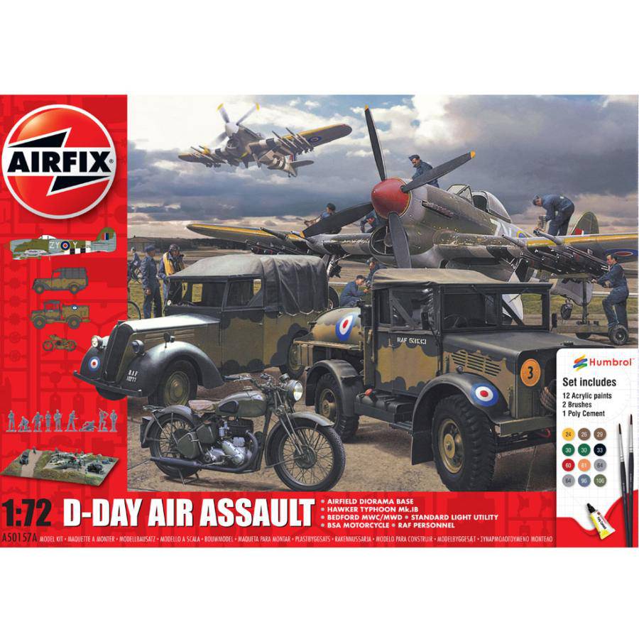 AirFix D-Day 75th Anniversary Air Assault Gift Set Plastic Model Kit - Aussie Hobbies 